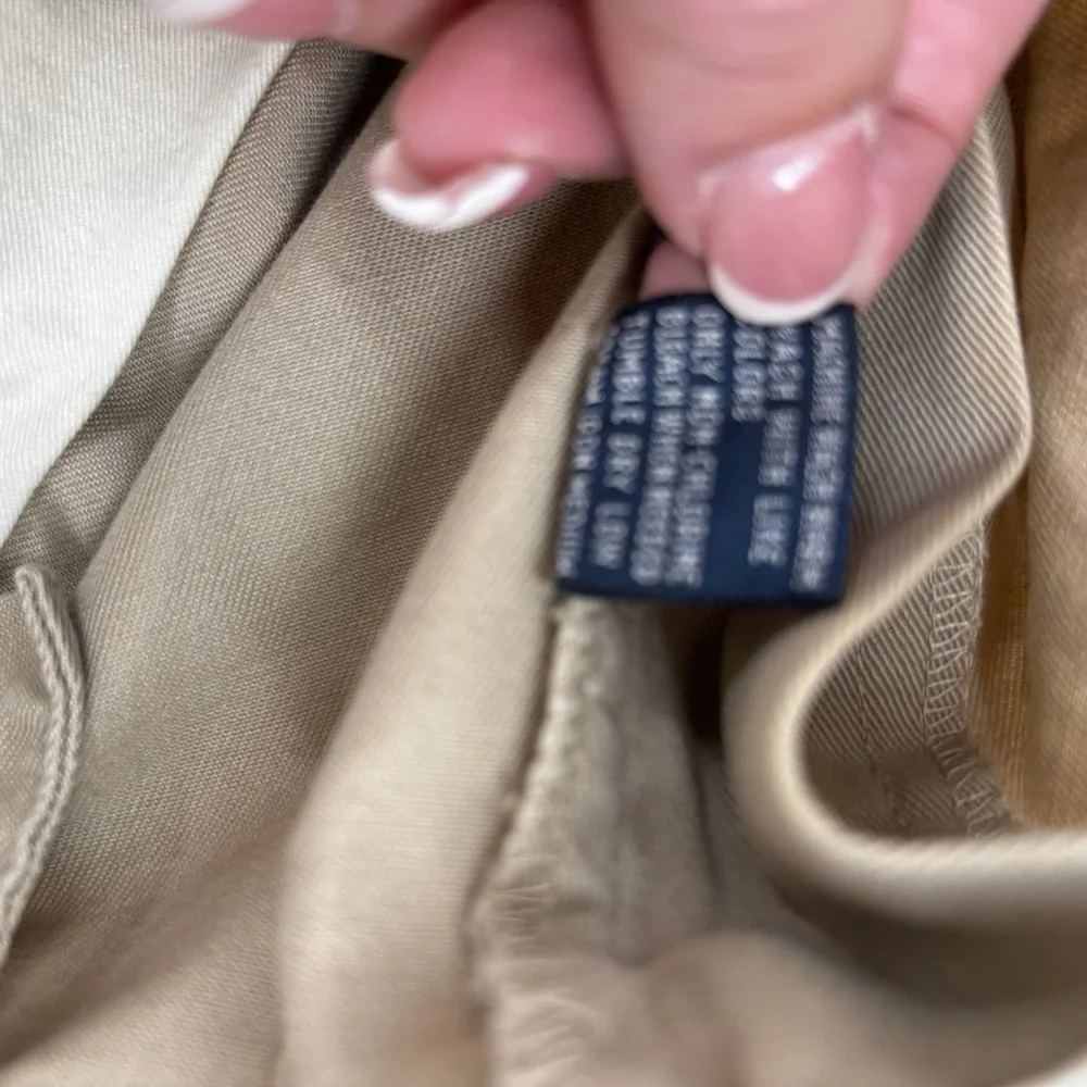 Polo Ralph‎ Lauren Pants Mens 33x32 Khaki Beige Chino Straight Leg Pleated Front
